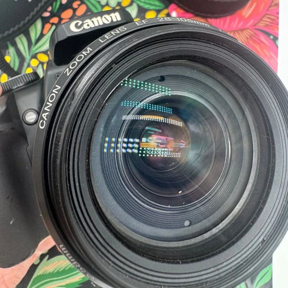 Canon EOS Digital SLR Camera EF 28-105mm Ultrasonic Lens Charger Case Bundle